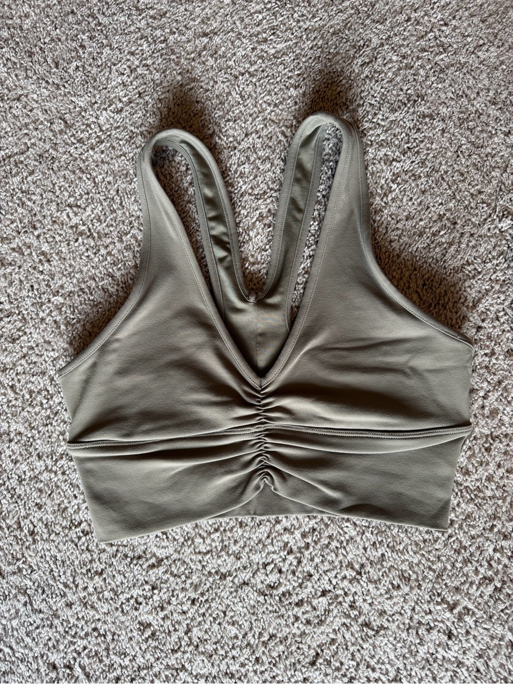 Alo Wild Thing Bra - Olive Green